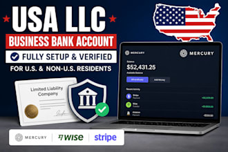 create USA business bank, USA bank creation for non resident, USA llc owners