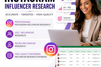 create a professional instagram influencer research list