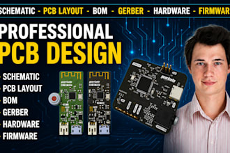 do hardware prototyping, schematic, pcb design, esp32, esp8266, stm32, arduino