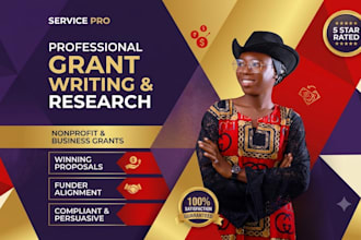 do grant writing,  grant proposal and grant research for non profit organzation