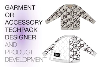 create your tech pack, including optional product development