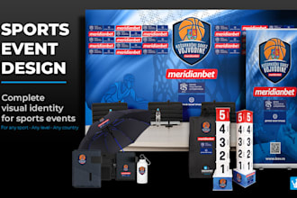 create a professional sports event brand identity