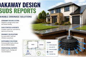 design soakaway systems and suds reports for approval