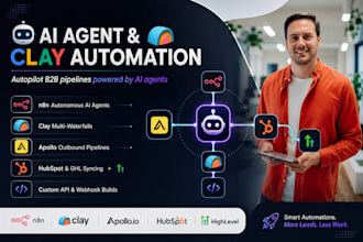 build ai agentic workflow automation with n8n clay apollo