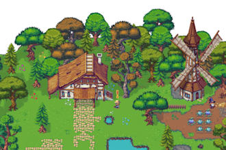 create detailed pixel art background environment animation rpg map pixel scenery