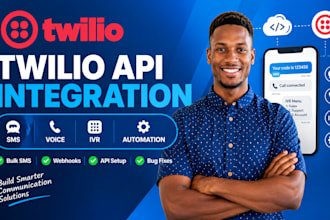 integrate twilio API for SMS, bulk SMS, voice calls, IVR and automation