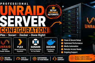 configure unraid server, plex, sonarr and docker like a pro