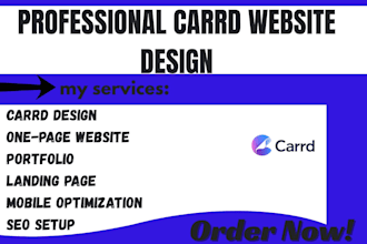 design redesign carrd portfolio website one page no code expert sales funnel