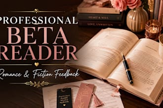 beta read your romance novel with honest feedback