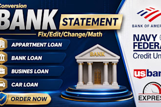 bank statement for business loan or apartment approval