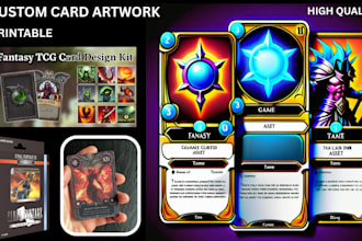 create professional 2d card designs for tcg, ccg, tarot, and anime trading card