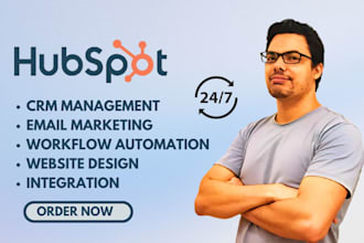 setup hubspot crm, email marketing, automation, workflows and integration