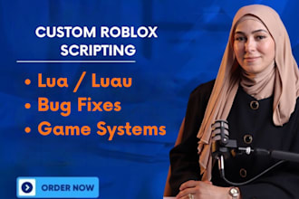 create custom roblox scripts and gameplay systems in roblox studio