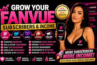 promote your onlyfans fanvue account and provide professional chatter support