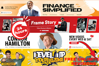 design a luxury youtube banner for your channel in 3 hours