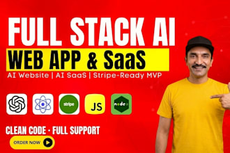 build ai website, ai web application, ai saas as full stack developer
