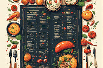 restaurant menu, food menu design, digital menu, cafe menu
