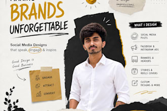 design eye catching social media posters and banners