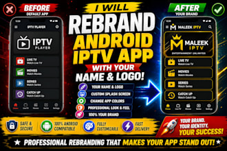 rebrand android iptv app with your name and logo