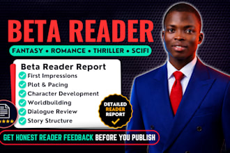 alpha reader, beta reader for romance fantasy thriller scifi fiction novel