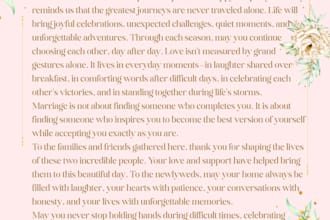 write a professional, engaging speech for any occasion