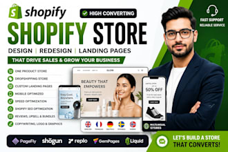 build shopify dropshipping, landing page gempages