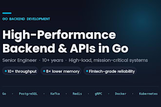 develop a scalable backend service or rest API in golang