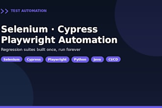 build a selenium cypress or playwright automation framework