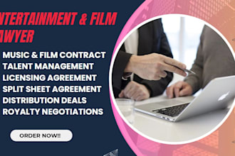 be your entertainment lawyer for music and film