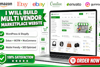 build a multi vendor ecommerce digital marketplace website using dokan wc vendor