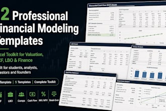 financial modeling toolkit, 12 professional excel templates