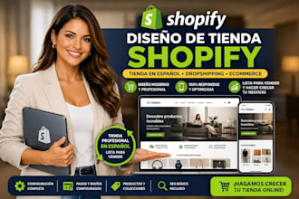 diseñar tienda shopify en español spanish ecommerce website dropshipping store