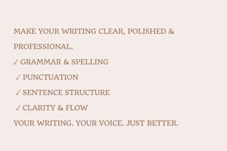 proofread and edit english texts