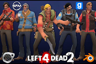 create custom gmod playermodel, sfm model, tf2 and l4d2 source engine character