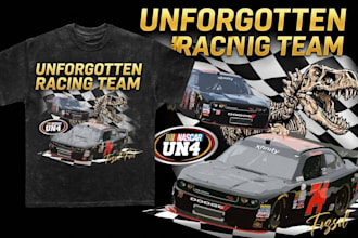 design vintage nascar graphic tee