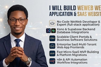 build weweb web application saas website xano supabase n8n full stack developer