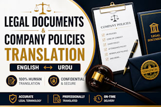translate company policies and legal documents in english to urdu