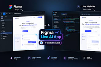 convert your figma design to react or next js web app