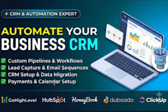 do crm data migration setup and automation gohighlevel hubspot dubsado