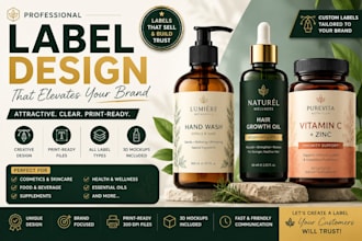 design a professional product label for your brand