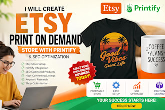 create etsy print on demand store printful printify and etsy seo print on demand