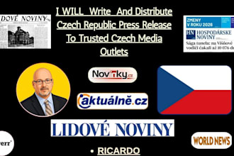 write and distribute czech republic press release to trusted czech media outlets