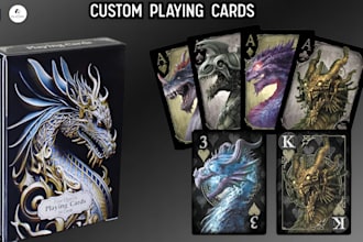 design custom playing cards, poker cards, board game, card box and card games