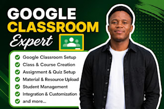 setup google classroom, curriculum, modules quizzes assignments course migration