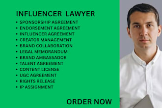 be your ny,ca influencer lawyer for sponsorship, licensing and endorsement deals