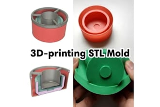 design a custom 3d printable mold for silicone, resin, soap and candle casting