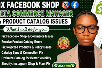 fix facebook shop issues, meta commerce manager and product catalog errors