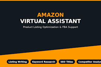 be your amazon fba virtual assistant for product listing