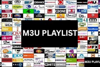 configure m3u playlist, restream, live TV app, 8k server with connection