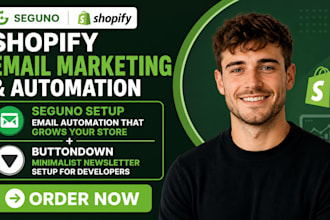 set up seguno email marketing seguno native shopify app ecommerce automation